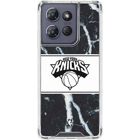 NBA New York Knicks Marble Moto G Play 5G (2025) Clear Case